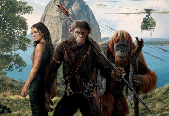 《猩球崛起：新世界》发布新海报 人类与猿并肩图片